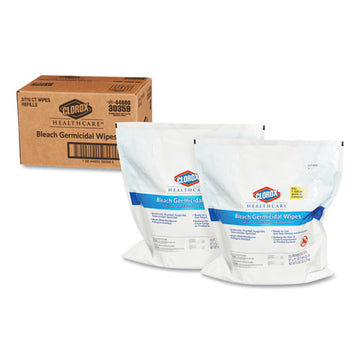 Clorox® Healthcare® Bleach Germicidal Wipes, 12 X 12, Unscented, 110-refill, 2-carton freeshipping - TVN Wholesale